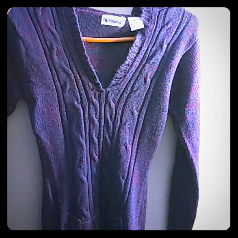 purple cute sweaterdress
